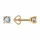 Золотые серьги Diamant с бриллиантом