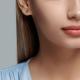 Золотые серьги Diamant с бриллиантом