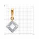 Золотая подвеска Diamant с бриллиантом