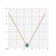 Золотое колье Diamant с бриллиантом и изумрудом