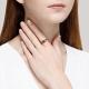 Золотое кольцо Diamant с фианитом и хризолитом