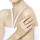 Золотое кольцо Diamant с фианитом и агатом