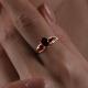 Золотое кольцо Diamant с гранатом