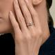 Золотое кольцо Diamant с топазом и фианитом