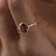 Золотое кольцо Diamant с раухтопазом