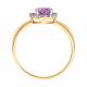 Золотое кольцо Diamant с фианитом и аметистом