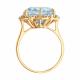 Золотое кольцо Diamant с топазом и фианитом