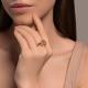 Золотое кольцо Diamant с фианитом и цитрином