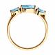 Золотое кольцо Diamant с топазом