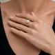 Золотое кольцо Diamant с фианитом и жемчугом