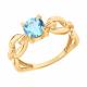 Золотое кольцо Diamant с топазом