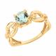 Золотое кольцо Diamant с празиолитом