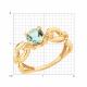 Золотое кольцо Diamant с празиолитом