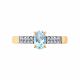 Золотое кольцо Diamant с топазом и фианитом