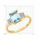 Золотое кольцо Diamant с топазом и фианитом