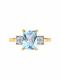 Золотое кольцо Diamant с топазом и фианитом