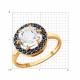Золотое кольцо Diamant с фианитом и горным хрусталём