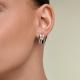 Золотые серьги Diamant с топазом и фианитом