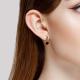 Золотые серьги Diamant с гранатом