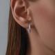 Золотые серьги Diamant с фианитом и аметистом