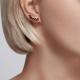 Золотые серьги Diamant с гранатом
