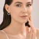 Золотые серьги Diamant с фианитом и агатом