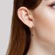 Золотые серьги Diamant с аметистом
