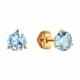 Золотые серьги Diamant с топазом