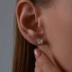 Золотые серьги Diamant с празиолитом