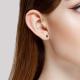 Золотые серьги Diamant с Лондон топазом