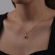 Золотая подвеска Diamant с фианитом и гранатом