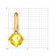 Золотая подвеска Diamant с цитрином