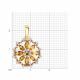 Золотая подвеска Diamant с фианитом и цитрином