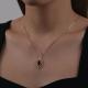Золотая подвеска Diamant с фианитом и гранатом
