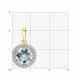Золотая подвеска Diamant с топазом и фианитом
