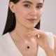Золотая подвеска Diamant с фианитом и агатом