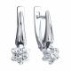 Серьги из белого золота Diamant с фианитом