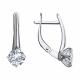 Серьги из белого золота Diamant с фианитом