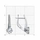 Серьги из белого золота Diamant с фианитом