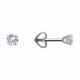 Серьги из белого золота Diamant с фианитом