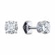 Серьги из белого золота Diamant с фианитом