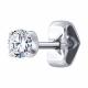 Одиночная серьга из белого золота Diamant с фианитом