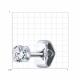 Одиночная серьга из белого золота Diamant с фианитом