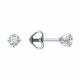 Одиночная серьга из белого золота Diamant с фианитом