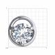 Подвеска из белого золота Diamant с фианитом