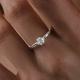 Кольцо из белого золота Diamant с рубином и бриллиантом выращенным