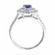 Кольцо из белого золота Diamant с бриллиантом и танзанитом