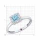 Кольцо из белого золота Diamant с рубином и бриллиантом выращенным