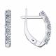 Серьги из белого золота Diamant с бриллиантом