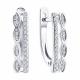 Серьги из белого золота Diamant с бриллиантом
